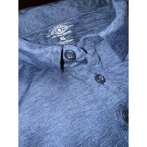 G.H. Bass & Co Men’s Polo Shirt XL Blue Heather Stretch Performance Casual Golf